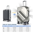 thumbnail image 2 of Multi-Size Suitcase Protective Cover Full Range Double Stitching Invisible Zipper For Travel Business Lightslategray Geometric Lines_3 X-Large, 2 of 8