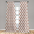 thumbnail image 5 of Rhombus Print Curtains 2 Panels Set, Round Shapes and Thin Streaks Formations Drawn by Hand, Window Drapes for Living Room Bedroom, 56"W X 95"L, Burnt Sienna Grey, by Ambesonne, 5 of 5