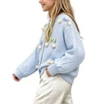 thumbnail image 5 of Cardgigan Sweaters For Teen Girls Cable Knit Embroidered Cute Long Sleeve Knit Tops Kids Button Down Fall Cardigans, Light Blue Size 8-9 Years, 5 of 6