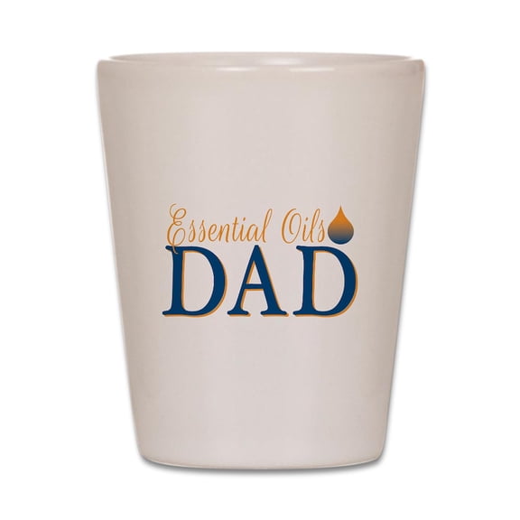 CafePress - Essential Oils Dad - White Shot Glass, Unique and Funny Shot Glass
