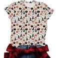 thumbnail image 5 of ersvoioy Halloween Shirt Women Funny Print Shirts Fashion Crewneck Halloween Short Sleeve Graphic Tees Fall Holiday Party Family T-Shirts Tops Multicolor S, 5 of 6