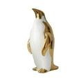 thumbnail image 2 of jifeng Penguin Statue Art Works Animal Sculpture for Desktop Bookcase Office Golden Dad, 2 of 9