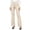 Beige, variant on Women's High Waisted Dress Pants Bootcut Flare Leg Double Button Business Casual Work office Trousers with Pockets Stretchy Elegant Wine