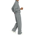 thumbnail image 4 of successthop Sweatsuits for Women with Zipper 2 Piece Long Sleeve Sweatshirt Fleece Sweatpant Solid Tracksuit with Pocket, 4 of 6
