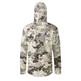 thumbnail image 6 of Havenx Upf 50+ Camo Hoodie Shirt for Men Camo Long Sleeve Hoodies with Mask Hooded Uv Upf 50+ Rash Guard Uv Protection Fishing Casual Summer Lightweight Hiking Blouses,Light Gray XL, 6 of 6