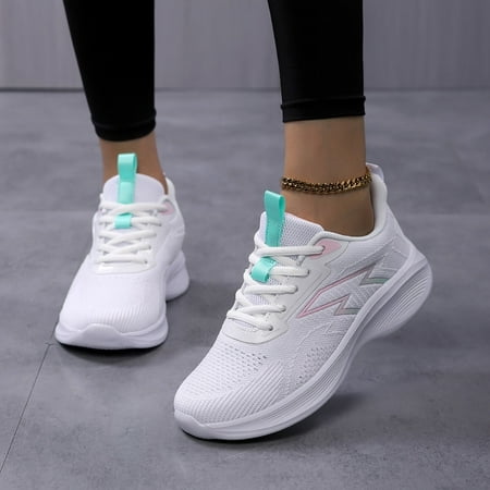 Daznico Women s On Travel Soft Sole Wedges Comfortable Shoes Outdoor Solid Mesh Runing Sports Breathable Shoes Womens Sneakers Size 7
