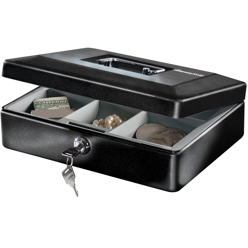SentrySafe CB-10 Cash Box with Money Tray and Key Lock 0.12 cu. ft