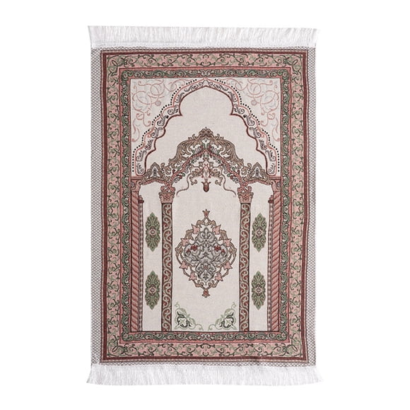 Clearance! Islam Prayer Mat with Tassels Portable Muslim Praying Mat for Travel Soft Elegant Turkish Prayer Rug 70x108cm Carpet,A