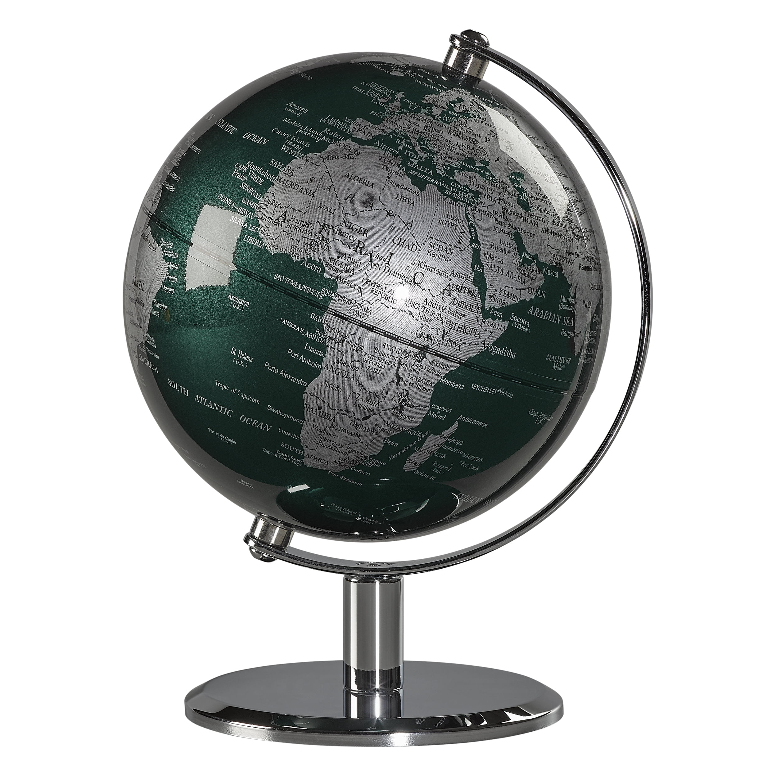 6 Geographic Desk Globe Fir Green