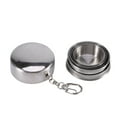 thumbnail image 2 of HURRISE Stainless Steel Collapsible Cup Camp Keychain Retractable Travel Folding,S(75ML), 2 of 7