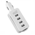 thumbnail image 2 of Car Charger, 4-Port USB Smart Vehicle Phone Charger Power Adapter w/ 3ft Extended Cable for Back/Front Seat Charging for Cell Phone Smart Phone, 2 of 5