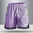 thumbnail image 4 of Sheghy Athletic Shorts 100%Cotton Men's Solid Color Casual Sports Elastic Waist Drawstring Pocket Shorts, 4 of 9