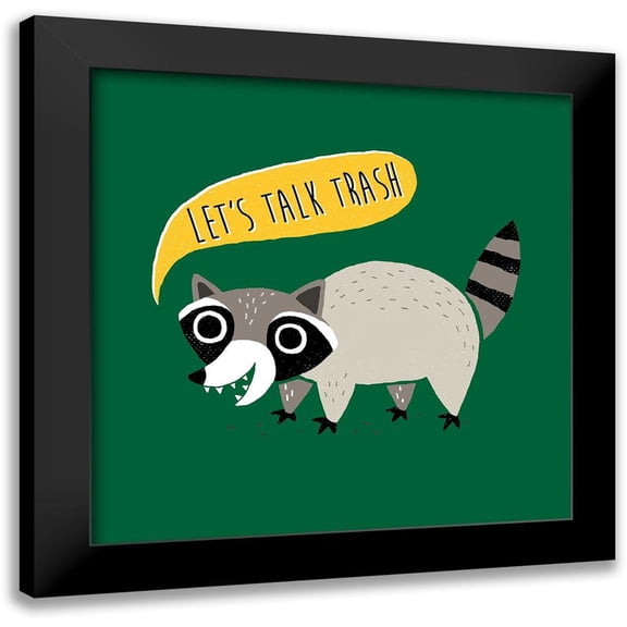 Buxton, Michael 12x12 Black Modern Framed Museum Art Print Titled - LetÃÂÂs Talk Trash
