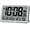 Silver, variant on Auto Set Digital Wall Clock Battery Operated, Desk Clocks with Temperature, Humidity and Date, Large Display Digital Calendar Alarm Clock for Elderly, Bedroom, Office, 8 Time Zone, Auto DST.