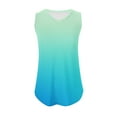 thumbnail image 7 of Hvot&aat Women's Summer Sleeveless V Neck Shirts Casual Loose Fit Tunic Blouses Ombre Basic Tanks, 7 of 7