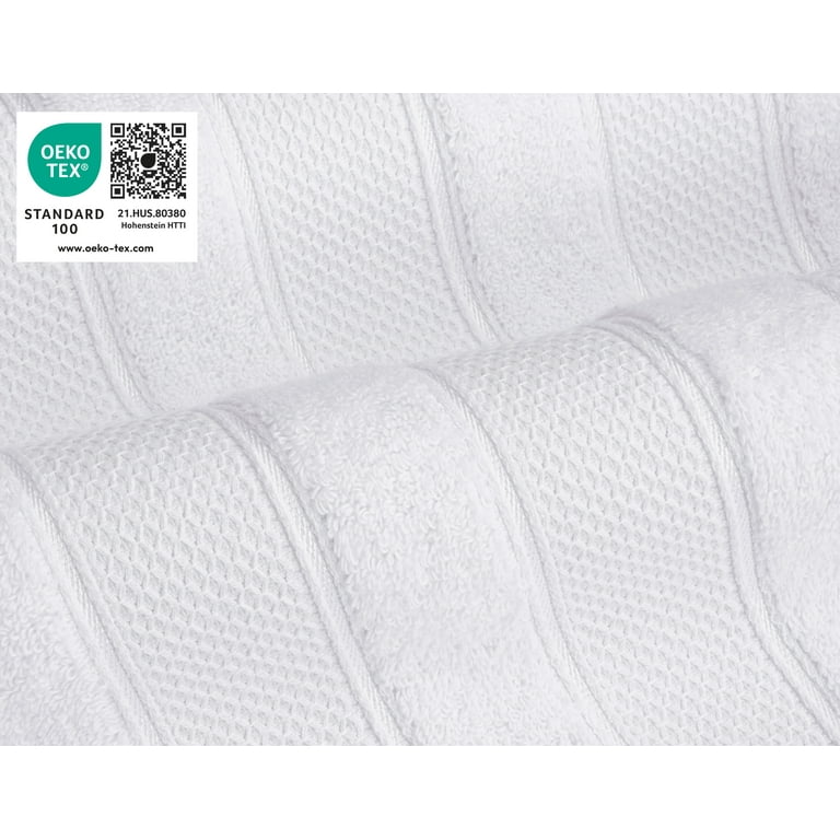 American Soft Linen Salem 6 Piece Bath Towel Set, 100% Turkish Combed Cotton, Navy Blue