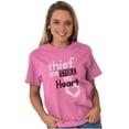 thumbnail image 5 of Thief Stole My Heart Valentines Day Women's Graphic T Shirt Tees Brisco Brands M, 5 of 6