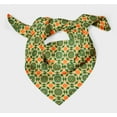thumbnail image 3 of Bimba Green Geometric Mosaic Pure Silk Printed Head Bandanas Summer Neck Wrap Scarf 40 x 80 Inches, 3 of 6