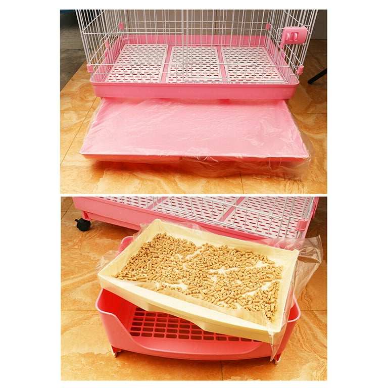 100 Sheets of Pet Disposable Cage Tray Film Cage Liner Rabbit