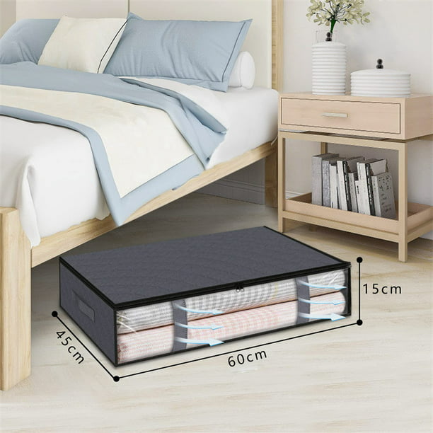 Tiroir de rangement sous lit Conteneurs de rangement sous lit pour les  couvertures de dortoir de placard de chambre