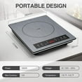VBGK 1800W Induction Cooktop – Single Burner Portable Cooktop With Touch Control, 9 Temp Levels, Timer & Child Lock