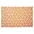 thumbnail image 2 of Reversible Mats 9 x 6 Foot Outdoor Polypropylene Pattern Patio Rug, Mango/White, 2 of 6