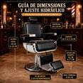 thumbnail image 3 of Sillon de Barberia Nanofort Silla Reclinable Premium Giro 360 Negro, 3 of 7