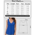 thumbnail image 2 of Women Deep V Neck Tank Top Sleeveless Flowy Shirt Summer Loose Tank Top for Women, 2 of 6