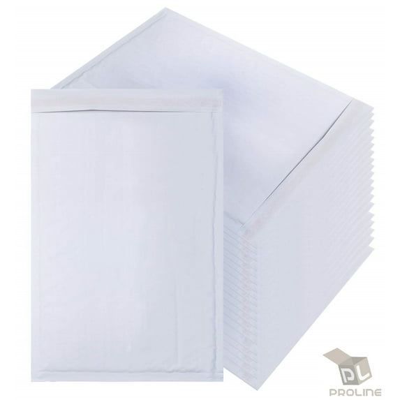 ProLine #2 8.5" x 12" White Kraft Bubble Mailers Padded Mailing Envelopes Bags Shipping Supply (200 Mailers)