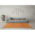 thumbnail image 3 of Ahgly Company Indoor Square Abstract Orange Modern Area Rugs, 3' Square, 3 of 4
