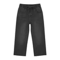 thumbnail image 6 of SAWOBUUN Womens Denim Capri Pants Drawstring Elastic Waist Cropped Jeans Casual Straight Leg Capris Summer Jeans, 6 of 8