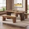 thumbnail image 5 of Tribesigns 55" Wood Entryway Bench, Farmhouse Long Entry Seat for Hallway, Dark Brown, 5 of 7