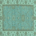 thumbnail image 1 of Ahgly Company Indoor Square Oriental Light Blue Traditional Area Rugs, 8' Square, 1 of 4