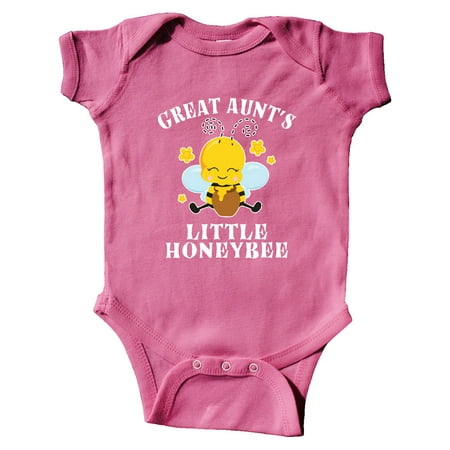 

Inktastic Cute Bee Great Aunt s Little Honeybee with Stars Gift Baby Boy or Baby Girl Bodysuit