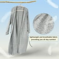 thumbnail image 5 of Catalonia Women's Towel Bathrobes, Lightweight Cotton Waffle Full-Length Cloth Robe,Soft Absorbent Robes Home Hotel Spa Long Sleeves Robe,Gray Ash,XL, 5 of 8