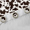 thumbnail image 4 of Manfei Vintage Cattle Hide Blackout Curtains Set of 2 (52x84 Each),Country Cowhide Print Window Curtains,White Brown Curtains and Drapes For Teens,Super Cozy Room Decor, 4 of 6