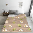 thumbnail image 5 of Pofeuu Egg and Avocado Print Ultra-Soft Micro Fleece Blanket,for Bed Or Sofa,All Season Throw Blankets Flannel Blanket-80"x60", 5 of 7