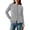 Grey, variant on Womens Fall Button Down Cardigans Chunky Knit Ruffle Open Front Cropped Cardigan Sweaters Soft Long Sleeve Tops