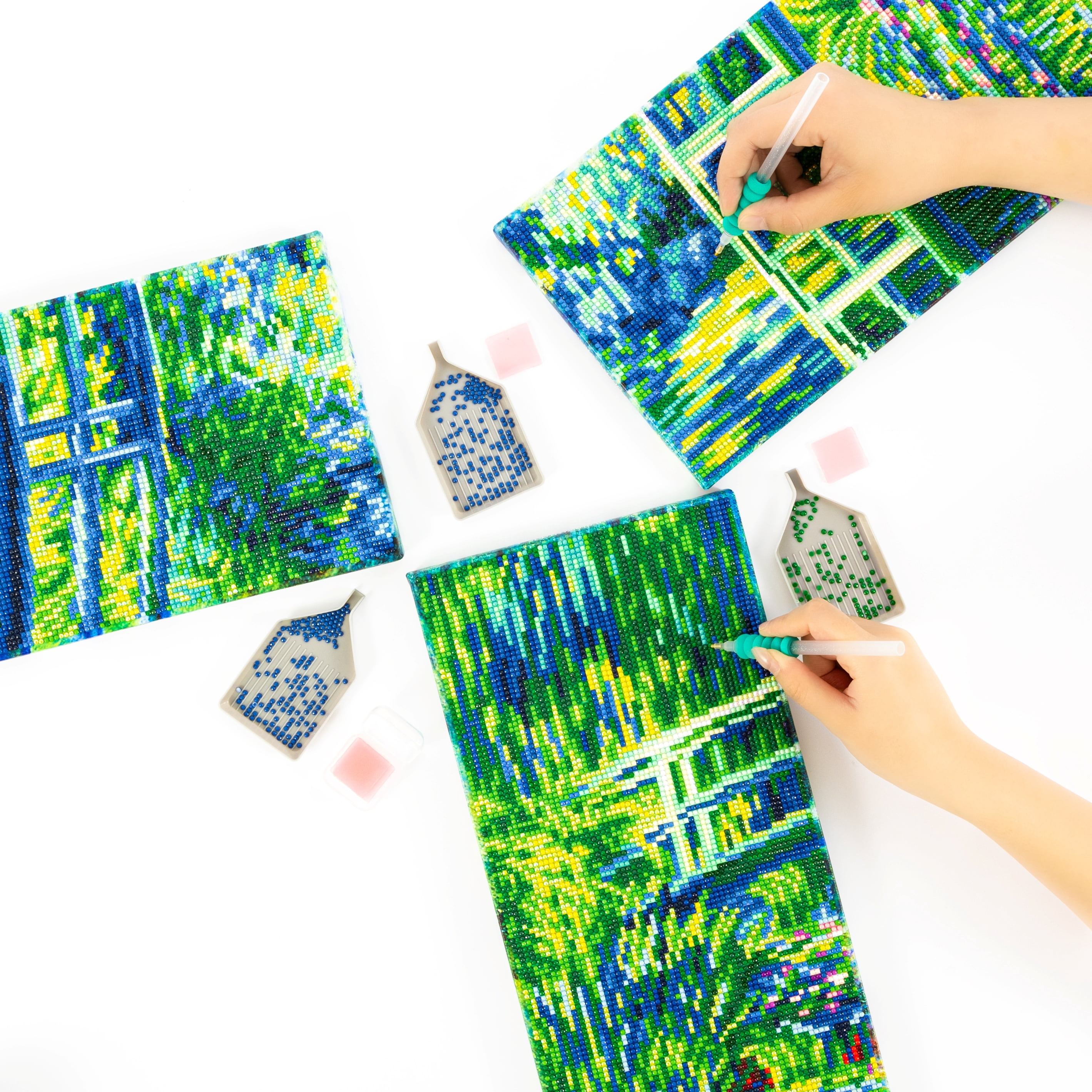 DIAMOND DOTZ® Water Lilies (Après Monet) Triptych Diamond Painting Kit