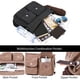 thumbnail image 5 of (Marrón) Bolso bandolera de lona Bolsos de hombro unisex Bolso mensajero para iPad de 7,9 pulgadas Maletín para hombres/mujeres Bolso de gimnasio Bolso escolar para el trabajo, 5 of 5