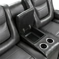thumbnail image 5 of Lexicon Briscoe Faux Leather Double Glider Reclining Loveseat in Gray, 5 of 9