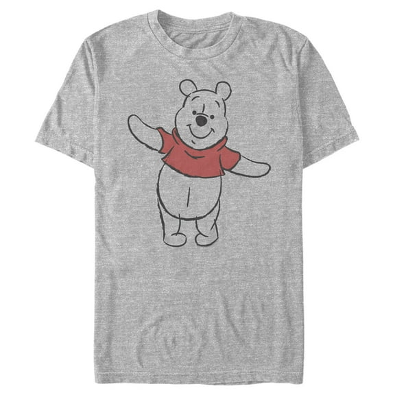 Men's Winnie the Pooh Sketch Graphic Tee Athletic Heather Medium
