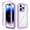 Purple, variant on SaniMore for iPhone 15 Pro Two-Layer Structure Transparent Case, Rugged Clear PC Back & TPU Bumper [Not Yellowing Technology] Full Body Protective Case for iPhone 15 Pro, Blue
