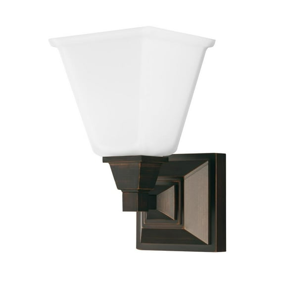 One Light Wall / Bath Sconce by Generation Lighting - Seagull 4150401-710 in Brown Finish