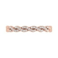 thumbnail image 3 of 1/10 Carat Twisted Diamond Wedding Band Ring in 10K Rose Gold (Ring Size 8.5), 3 of 4