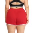 thumbnail image 2 of HDE Plus Size Red Lifeguard Shorts for Women Yoga Workout Bottoms Size 3X, 2 of 5