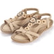 thumbnail image 4 of Sandalias de verano para mujer, chanclas cómodas informales, zapatos de playa, sandalias planas elásticas con correa en T para tobillo para mujer, 4 of 7