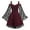Wine, variant on Women's Plus Size Gothic Clothing Skull Lace Long Sleeve Vintage Casual Top Under $10