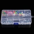 thumbnail image 5 of 4 Pack 15 Grids Plastic Bead Organizers, Clear Jewelry Organizer Box with Movable Dividers, Earring Storage Containers Small Craft Storage Box, 5 of 7