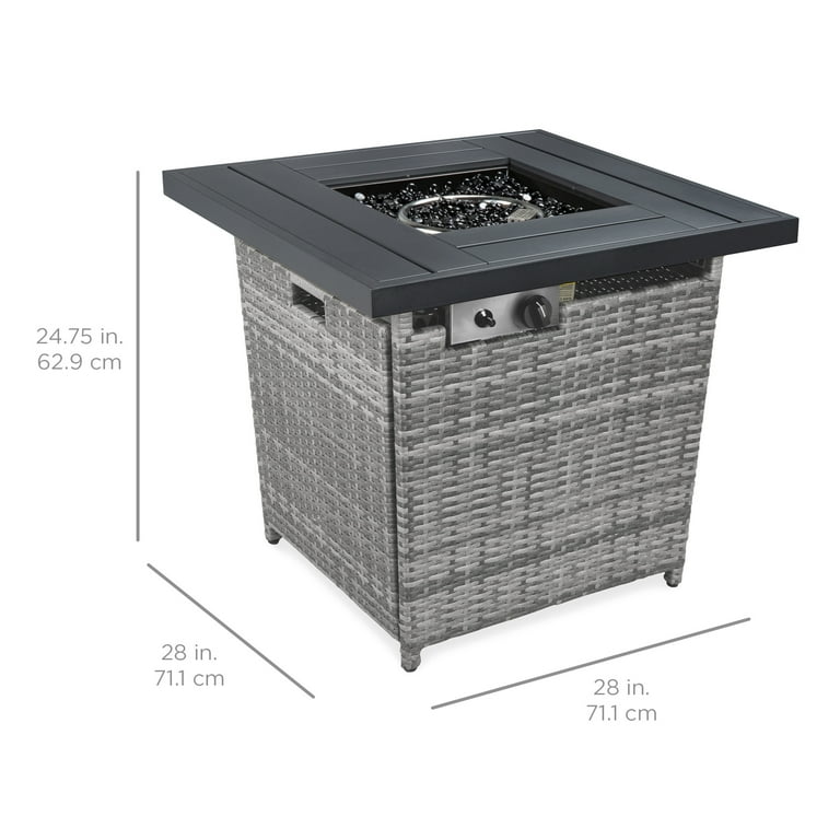 Best Choice Products 28in Propane Gas Fire Pit Table 50 000 BTU